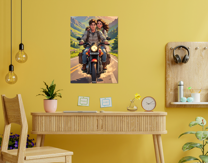 "ADVENTURE ROUTE " -Shiny & Sturdy Metallic Poster Art That Pops & Sticks