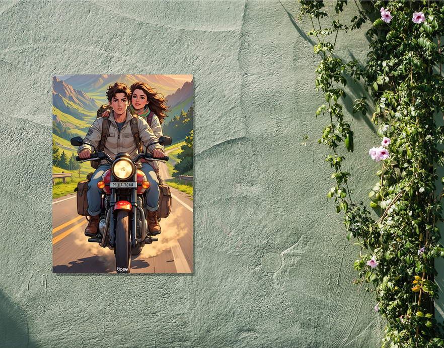 "ADVENTURE ROUTE " -Shiny & Sturdy Metallic Poster Art That Pops & Sticks