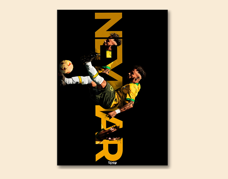 "MR. NEYMAR " -Shiny & Sturdy Metallic Poster Art That Pops & Sticks