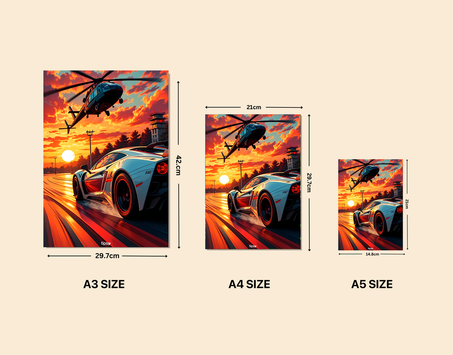 "SUNSET SYNDICATE" -Shiny & Sturdy Metallic Poster Art That Pops & Sticks