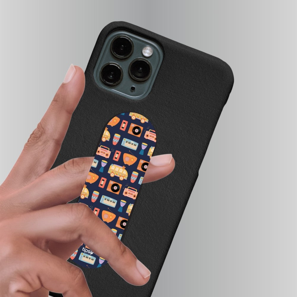 "Retro Theme" Phone Grip Slider Anti-Slip Stand and Holder
