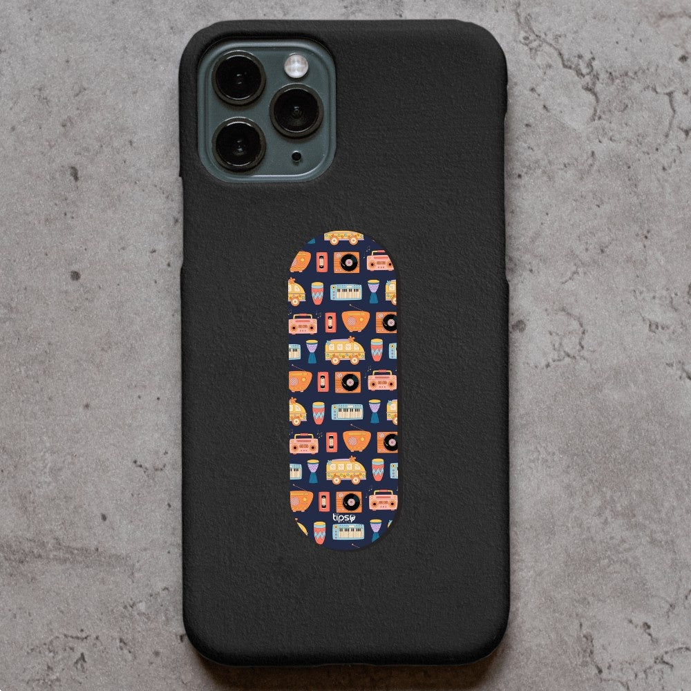 "Retro Theme" Phone Grip Slider Anti-Slip Stand and Holder