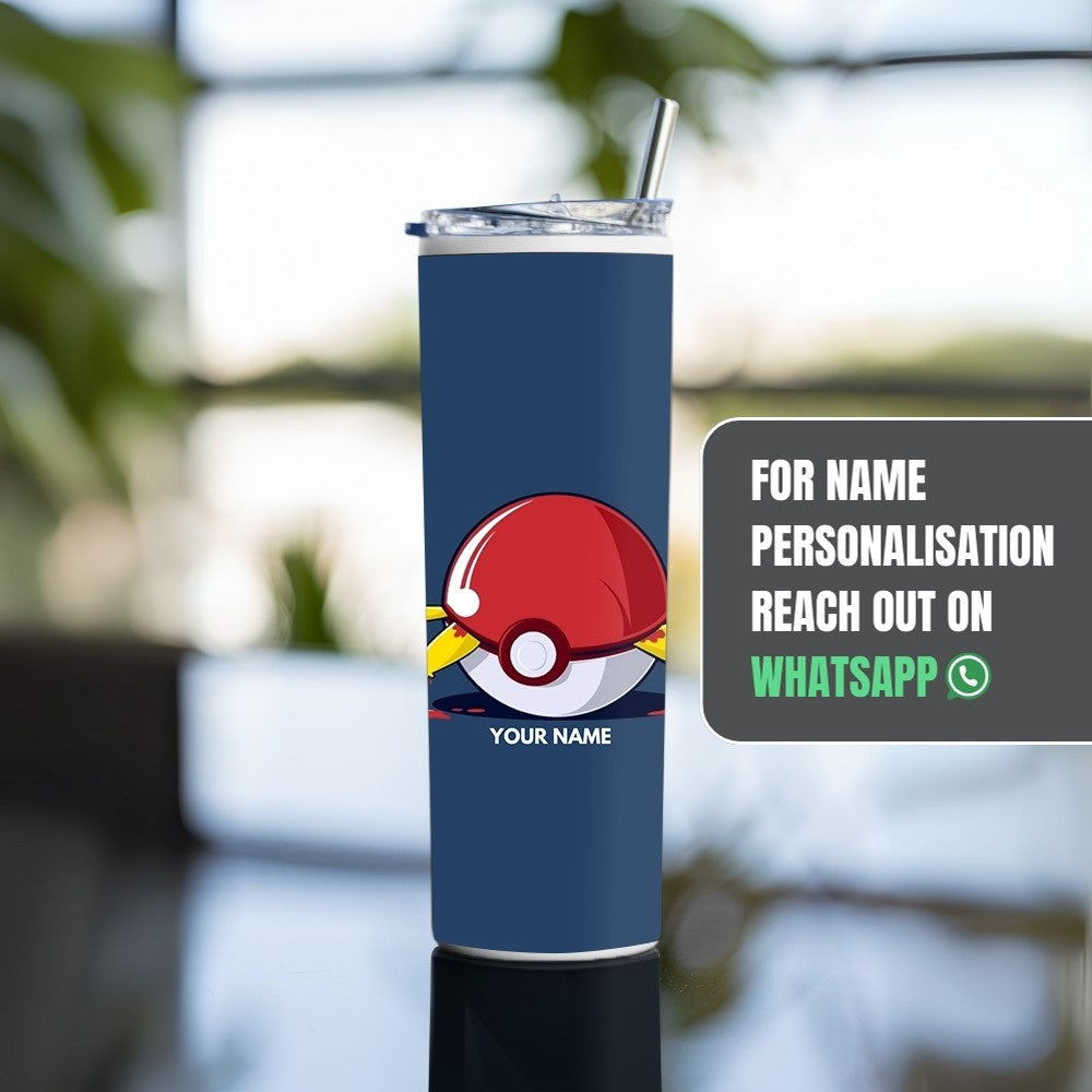"Pokéball : Pikachu" Tumbler with Metal Straw