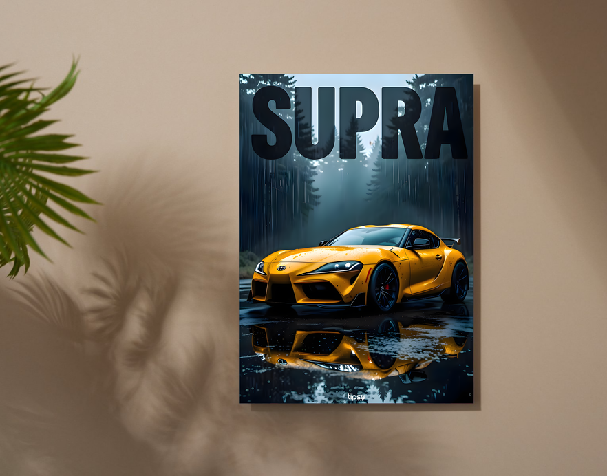 "SUPRA " -Shiny & Sturdy Metallic Poster Art That Pops & Sticks