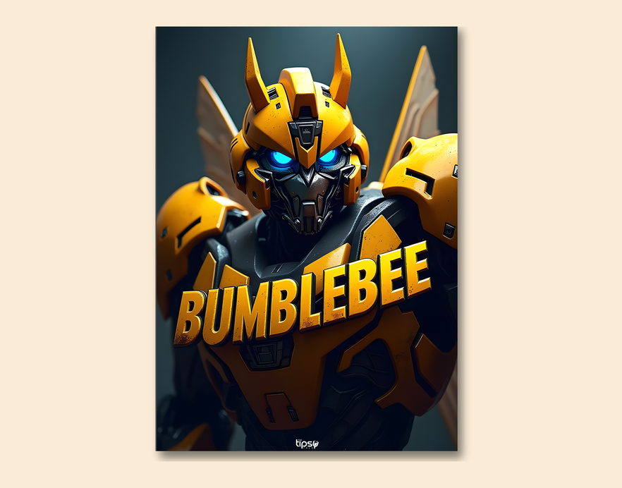 "BUMBLEBEE" -Shiny & Sturdy Metallic Poster Art That Pops & Sticks