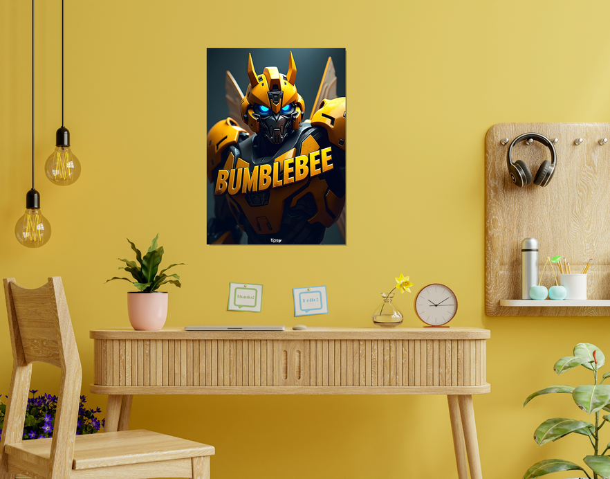 "BUMBLEBEE" -Shiny & Sturdy Metallic Poster Art That Pops & Sticks