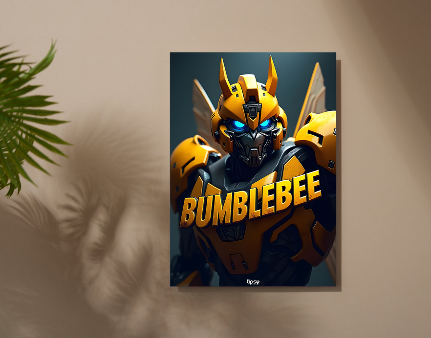 "BUMBLEBEE" -Shiny & Sturdy Metallic Poster Art That Pops & Sticks