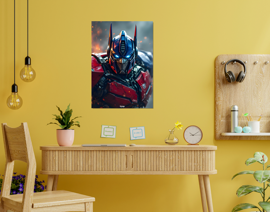 "OPTIMUS PRIME-Transformer" -Shiny & Sturdy Metallic Poster Art That Pops & Sticks