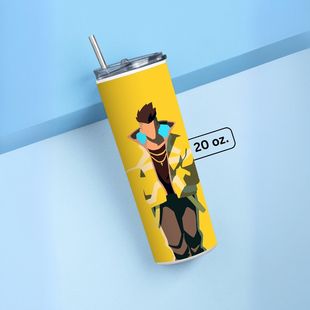 "David Martinez : Cyberpunk" Tumbler with Metal Straw