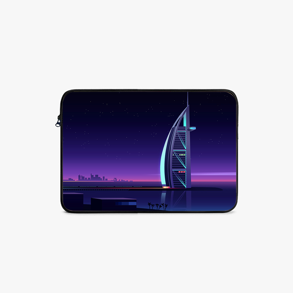 "Burj Al Arab- Radiant View" Laptop Sleeves:Bold Modern Design for Every Size