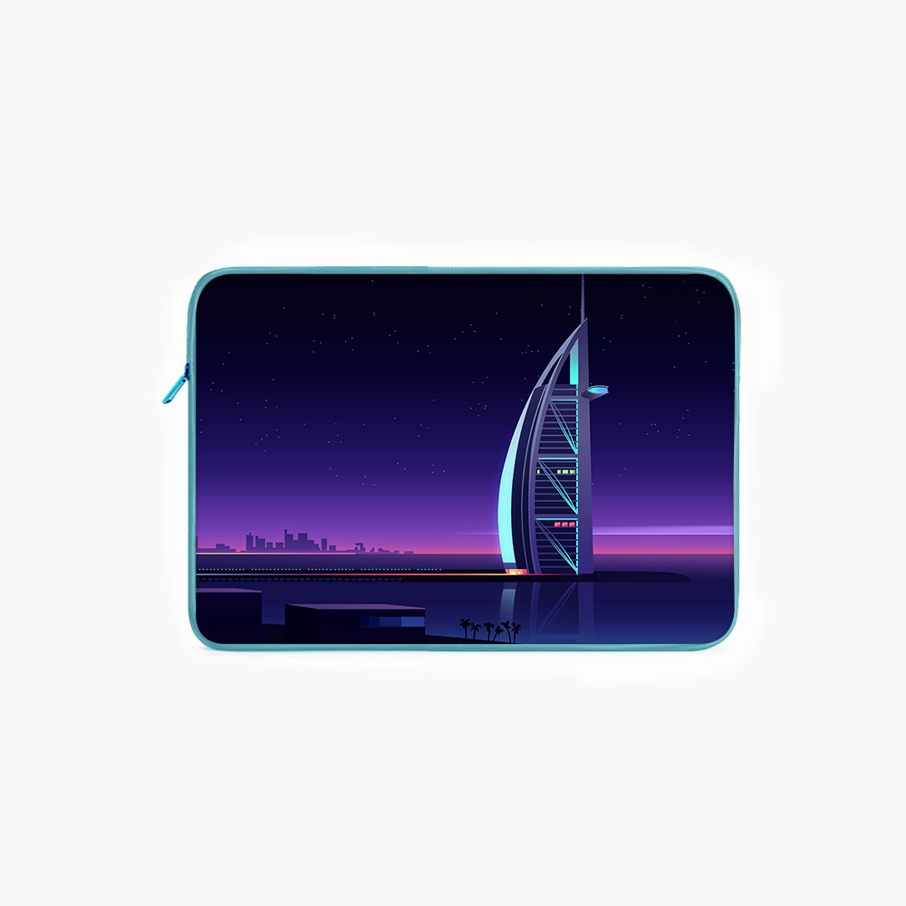 "Burj Al Arab- Radiant View" Laptop Sleeves:Bold Modern Design for Every Size