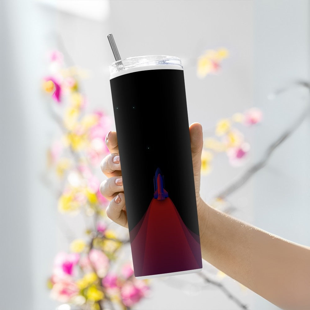 "Rocket Space" Tumbler with Metal Straw