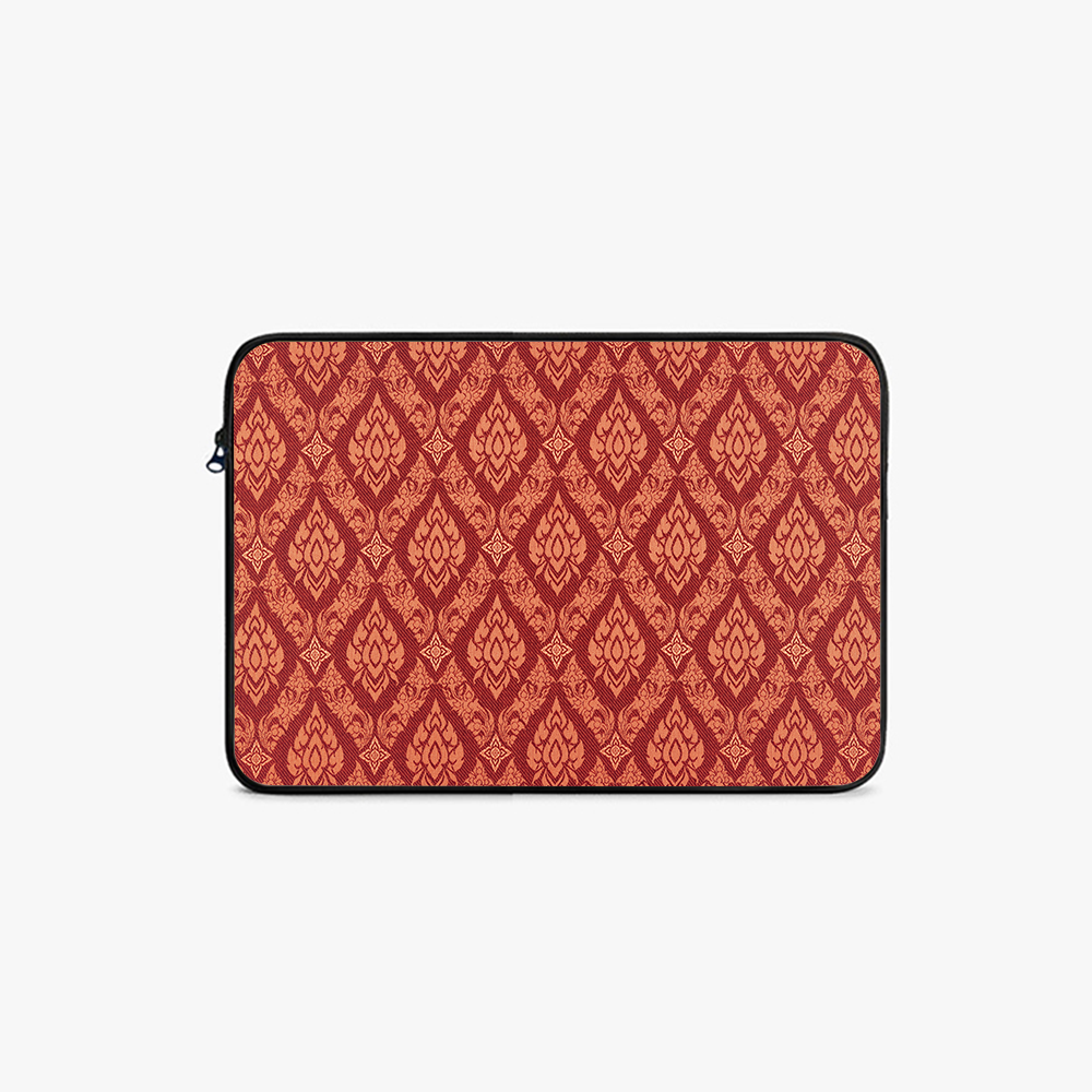 "Red Indian Print" Laptop Sleeves:Bold Modern Design for Every Size