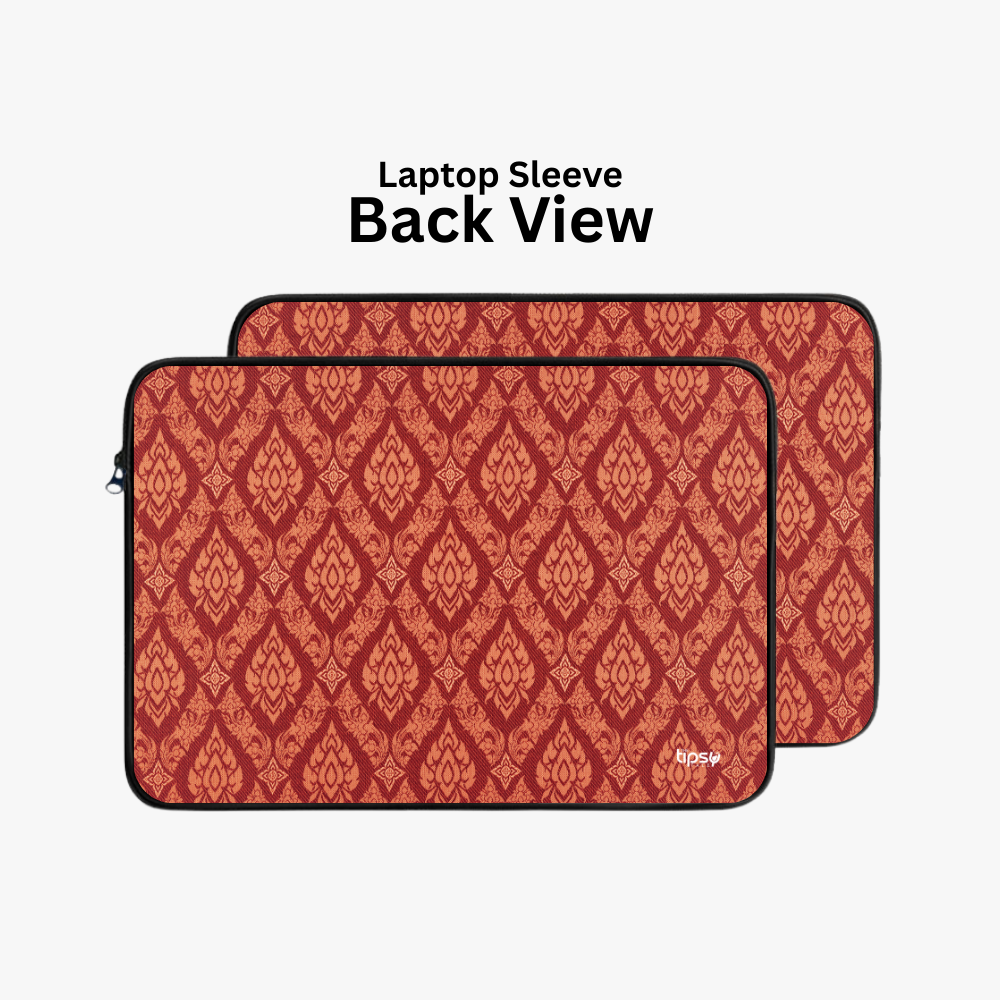 "Red Indian Print" Laptop Sleeves:Bold Modern Design for Every Size