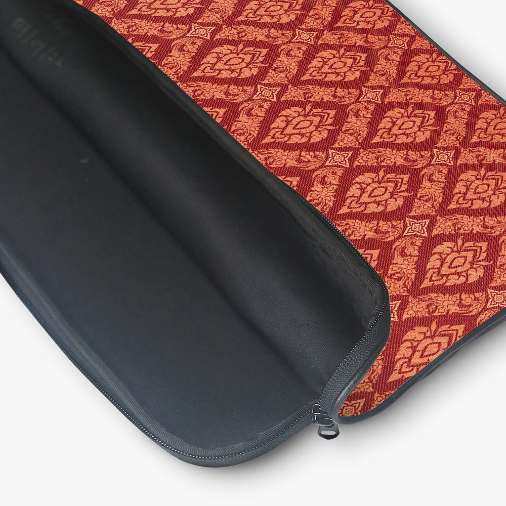 "Red Indian Print" Laptop Sleeves:Bold Modern Design for Every Size