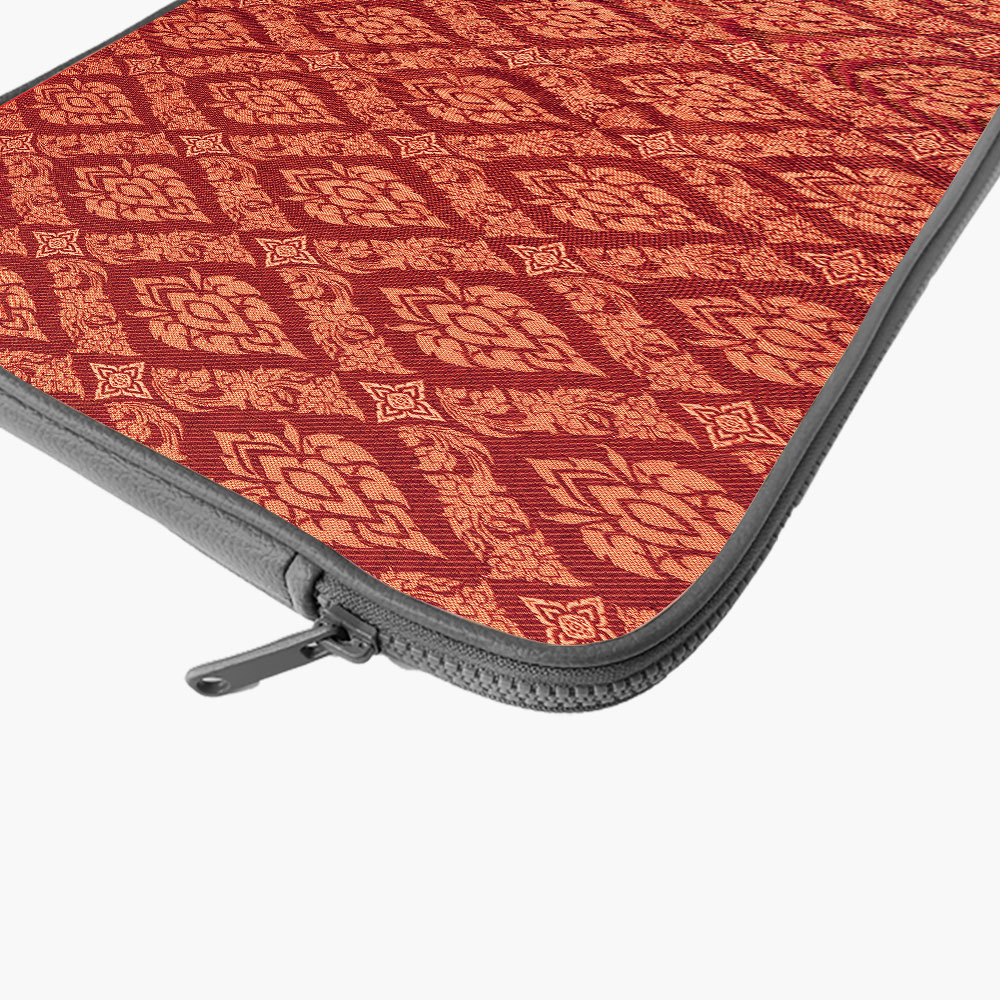 "Red Indian Print" Laptop Sleeves:Bold Modern Design for Every Size