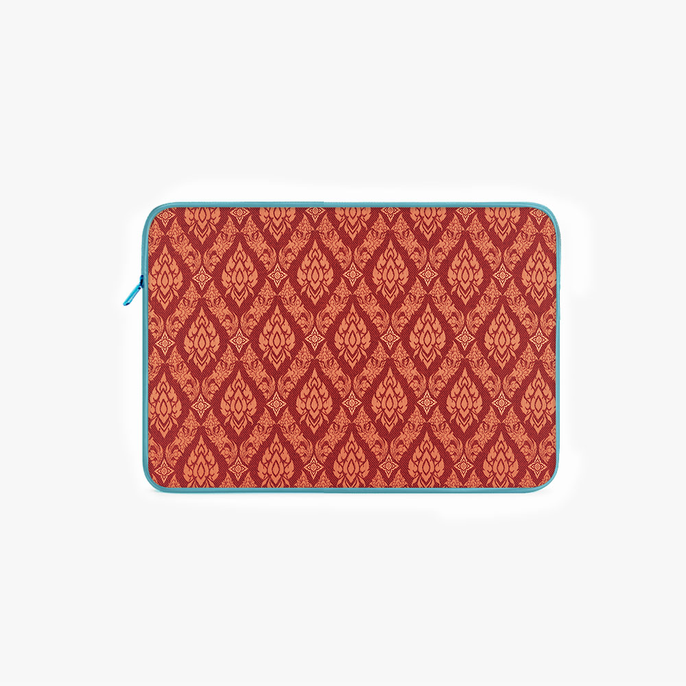 "Red Indian Print" Laptop Sleeves:Bold Modern Design for Every Size