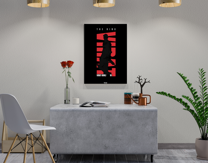 "CRICKET FANBASE: VIRAT KOHLI" -Shiny & Sturdy Metallic Poster Art That Pops & Sticks