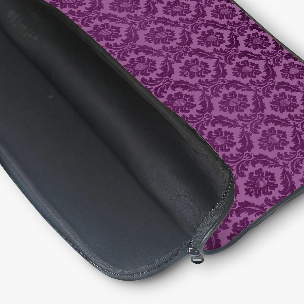 "Purple Indian Print" Laptop Sleeves:Bold Modern Design for Every Size