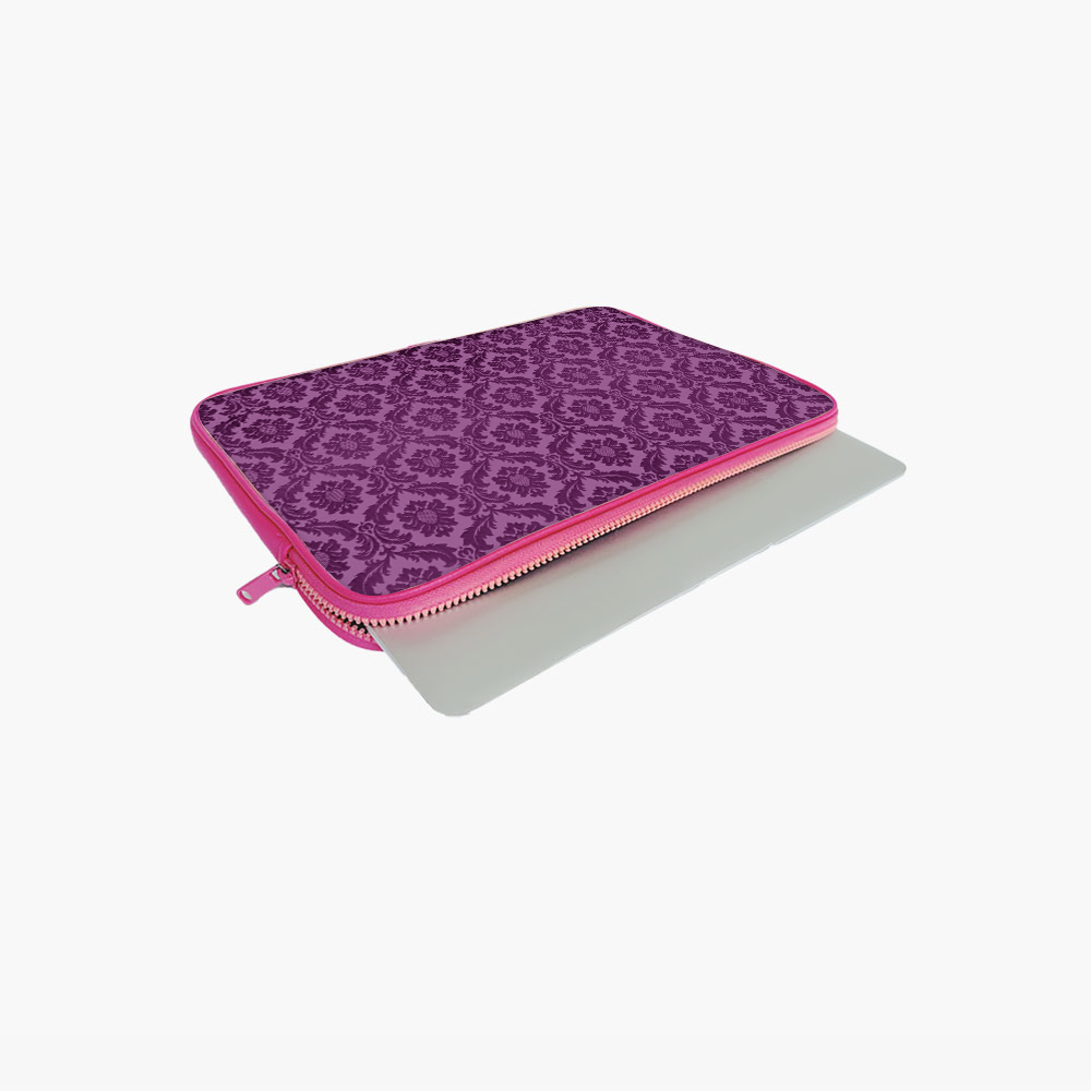 "Purple Indian Print" Laptop Sleeves:Bold Modern Design for Every Size