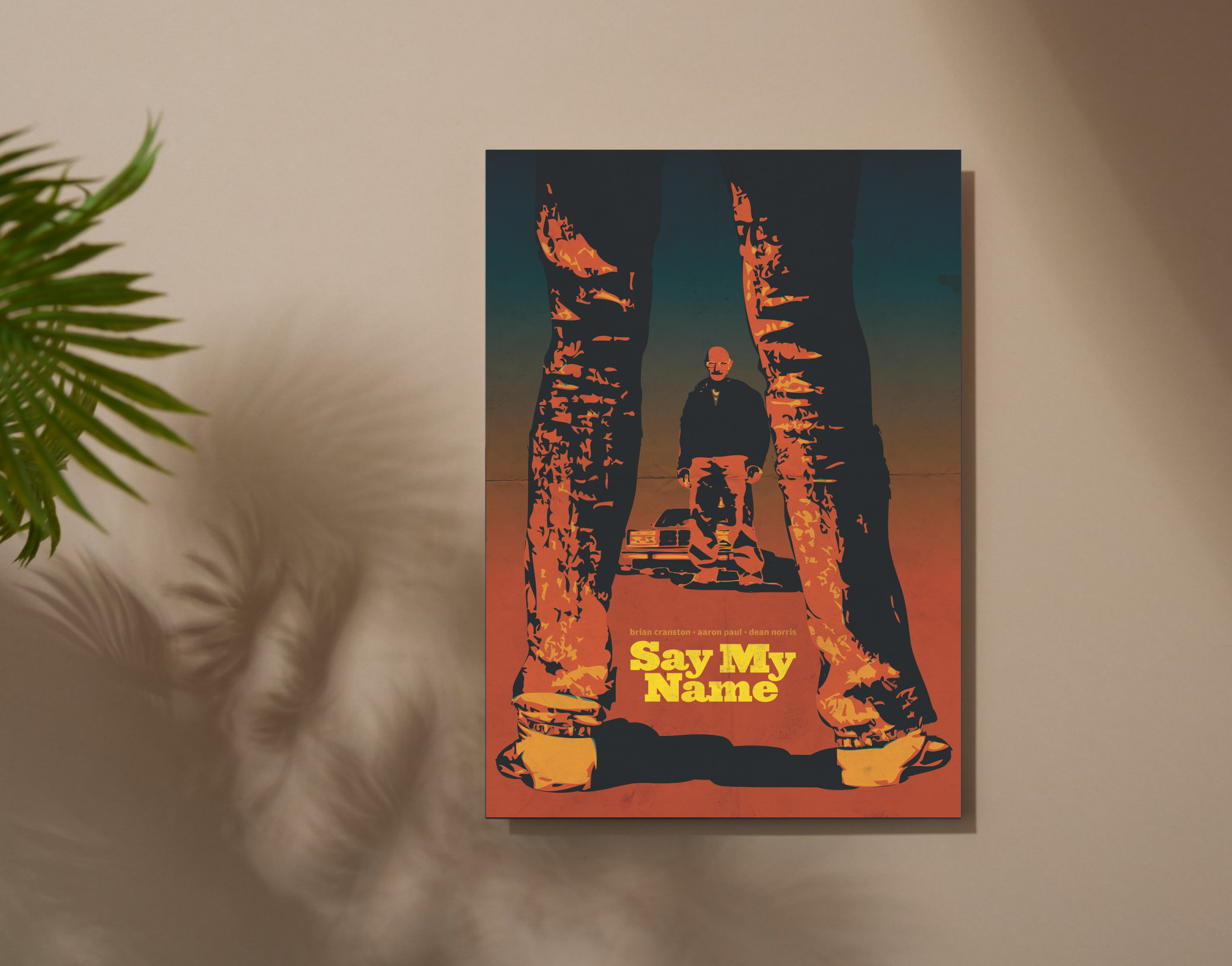 "SAY MY NAME - BREAKING BAD"- Shiny & Sturdy Metallic Poster  Art That Pops & Sticks (Literally!)
