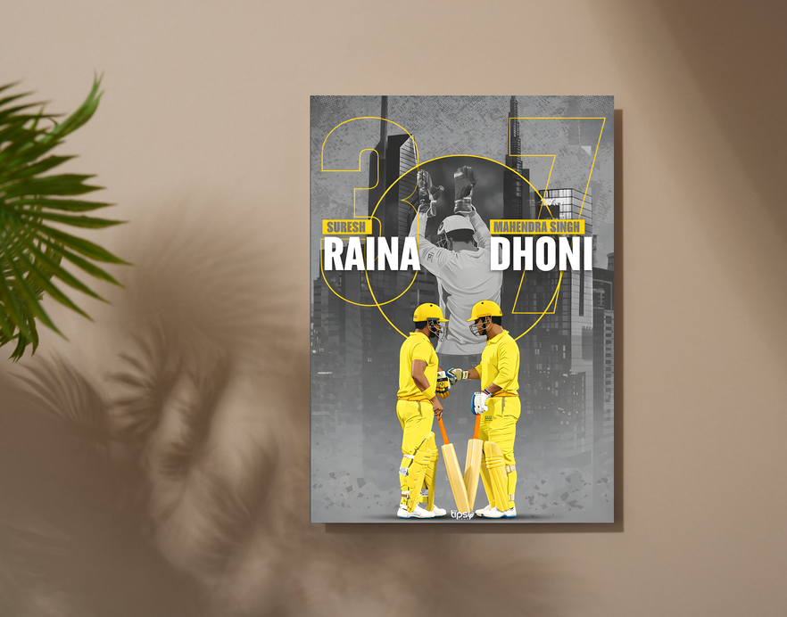 "THE BOND BETWEEN 3 & 7" -Shiny & Sturdy Metallic Poster Art That Pops & Sticks