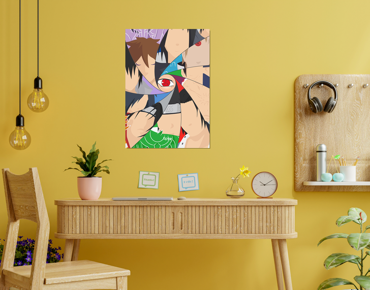 "UCHIHA'S INCOMPLETED VERSION" -Shiny & Sturdy Metallic Poster Art That Pops & Sticks