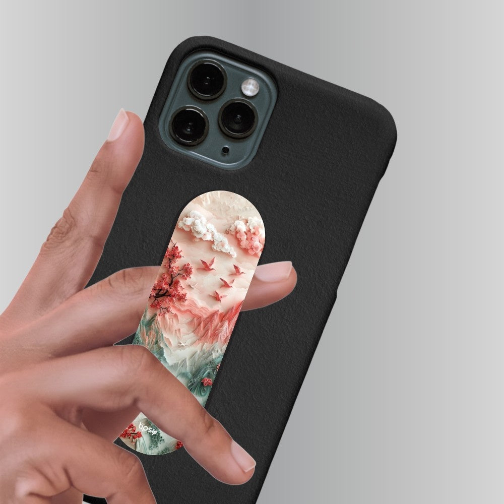 "Nature Bloom" Phone Grip Slider Anti-Slip Stand and Holder