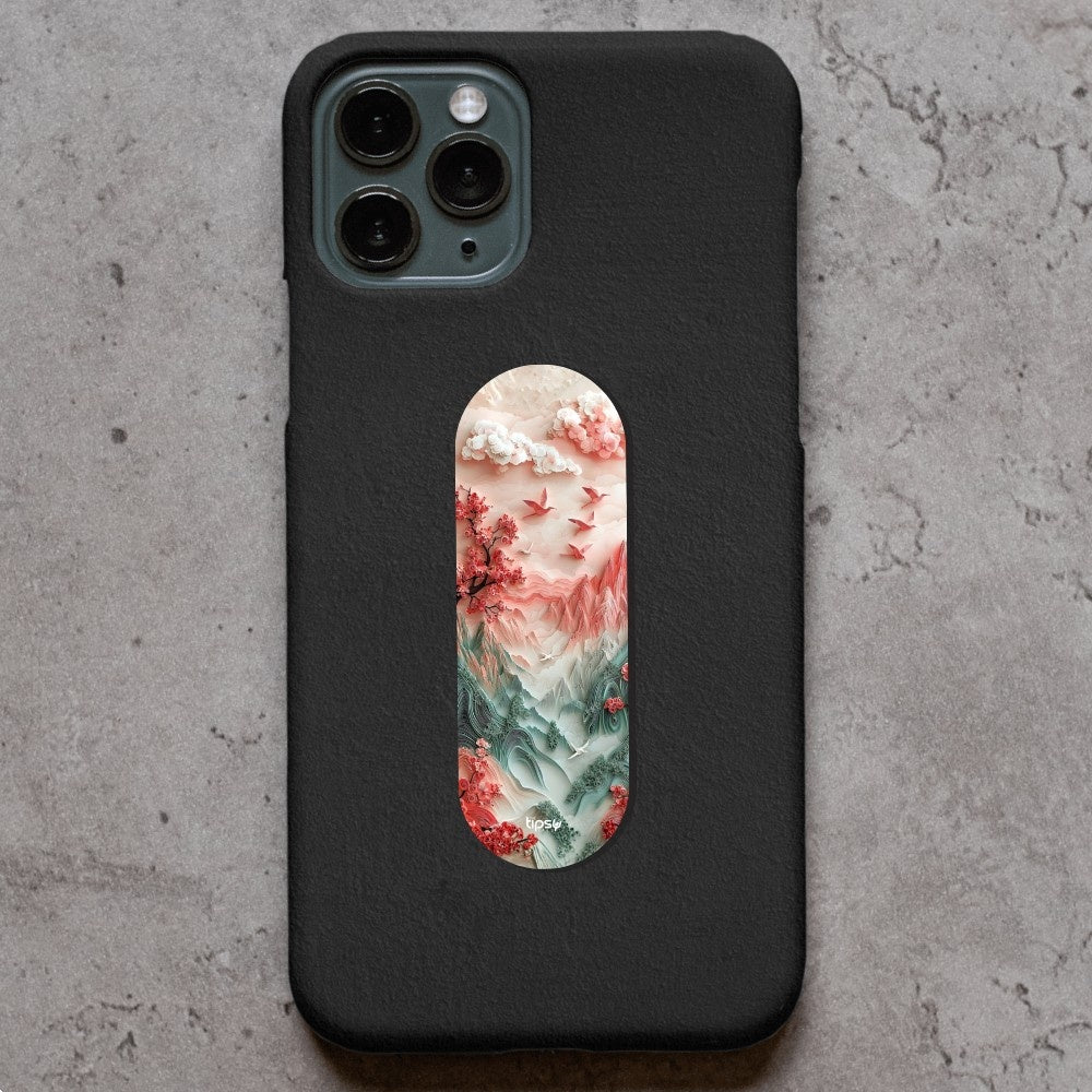 "Nature Bloom" Phone Grip Slider Anti-Slip Stand and Holder