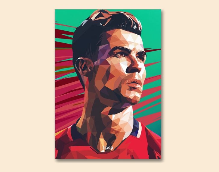 "CR7 - CRISTIANO RONALDO ART WORK" -Shiny & Sturdy Metallic Poster Art That Pops & Sticks