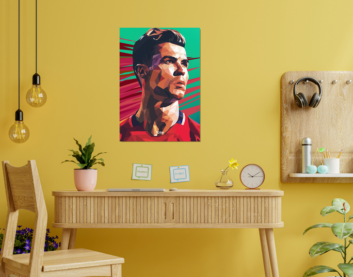 "CR7 - CRISTIANO RONALDO ART WORK" -Shiny & Sturdy Metallic Poster Art That Pops & Sticks
