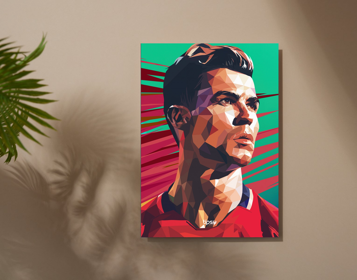 "CR7 - CRISTIANO RONALDO ART WORK" -Shiny & Sturdy Metallic Poster Art That Pops & Sticks