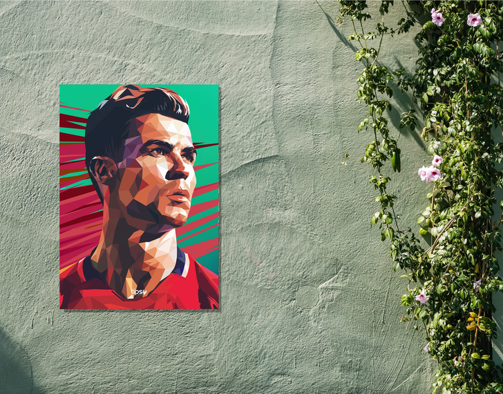 "CR7 - CRISTIANO RONALDO ART WORK" -Shiny & Sturdy Metallic Poster Art That Pops & Sticks