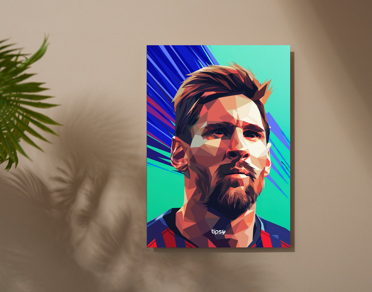 "MESSI - LM10- LEO" -Shiny & Sturdy Metallic Poster Art That Pops & Sticks