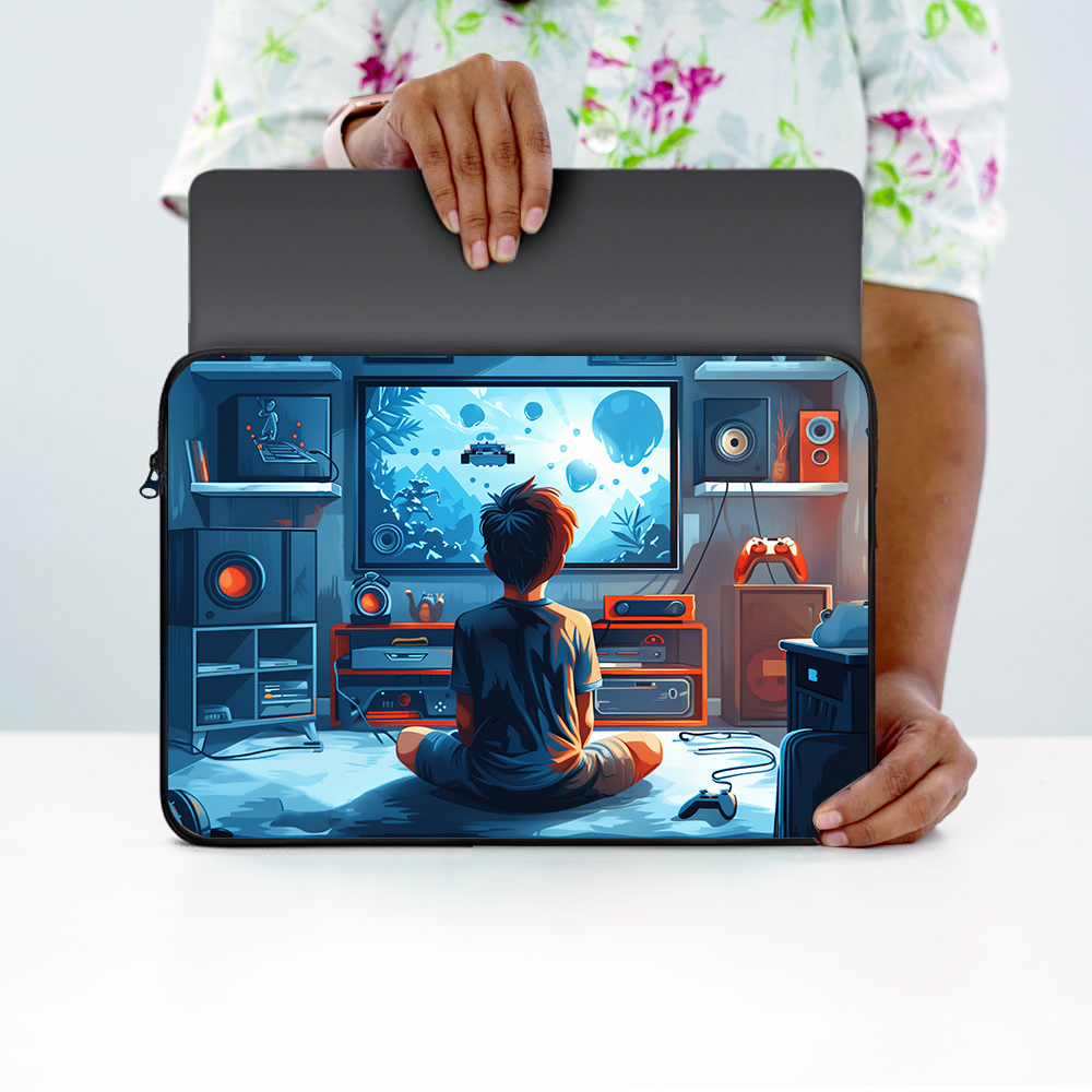 "Childhood Gaming" Laptop Sleeves:Bold Modern Design for Every Size