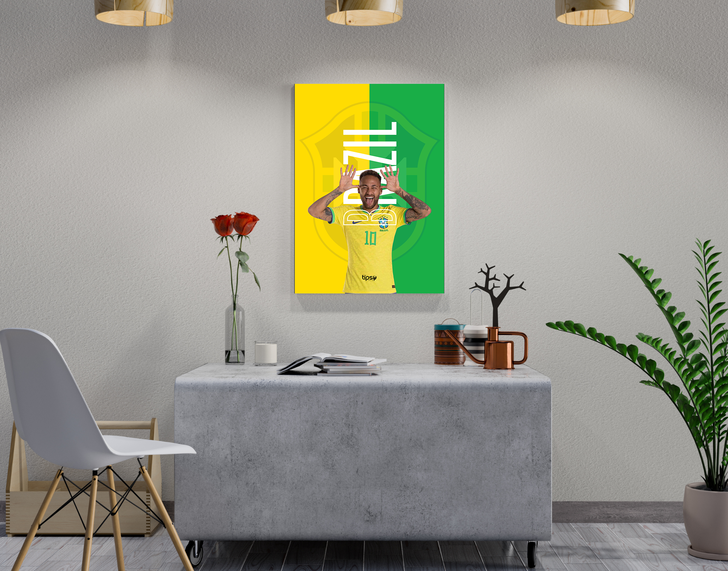 "BRAZIL - NJR 10" -Shiny & Sturdy Metallic Poster Art That Pops & Sticks