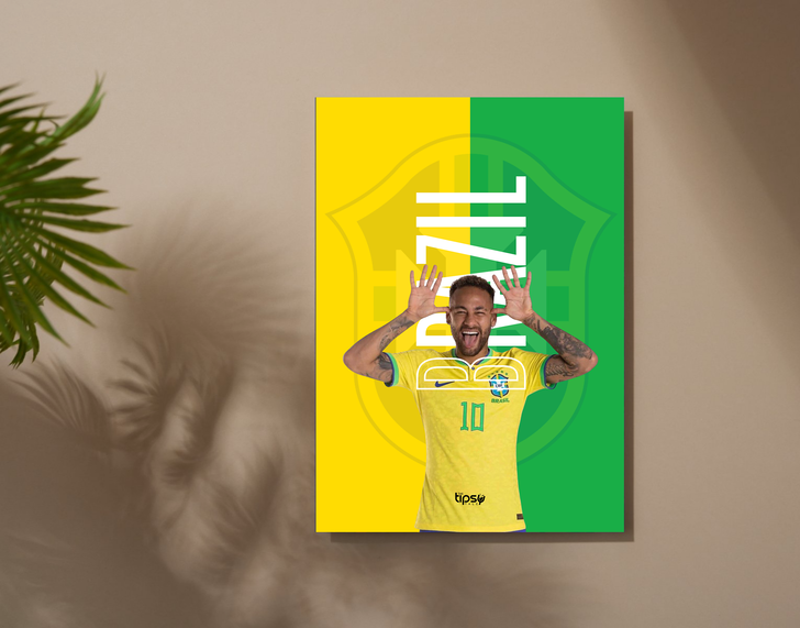 "BRAZIL - NJR 10" -Shiny & Sturdy Metallic Poster Art That Pops & Sticks