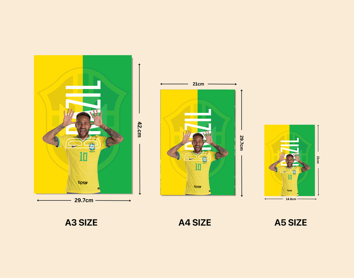 "BRAZIL - NJR 10" -Shiny & Sturdy Metallic Poster Art That Pops & Sticks