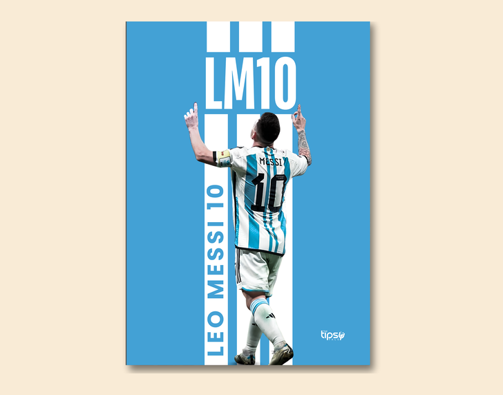 "LM10 - LEO MESSI" -Shiny & Sturdy Metallic Poster Art That Pops & Sticks