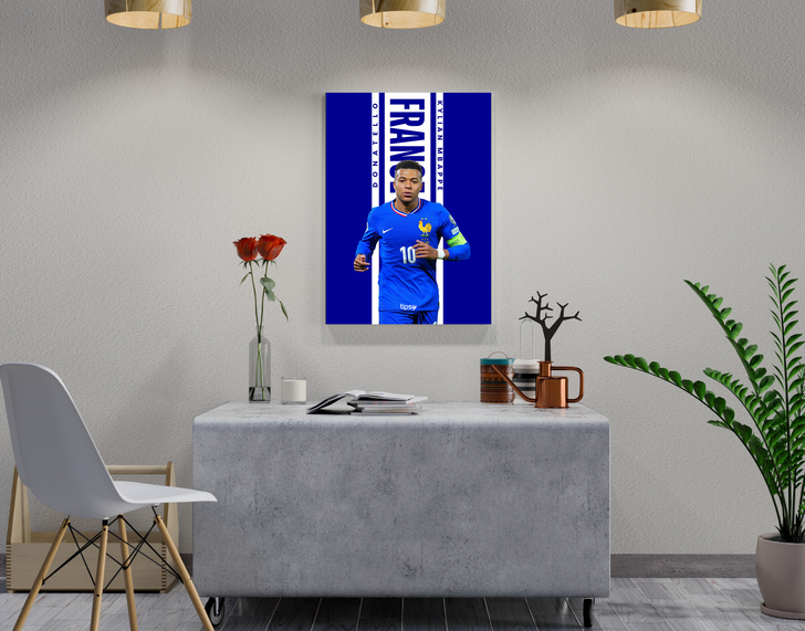 "MBAPPE - FRANCE" -Shiny & Sturdy Metallic Poster Art That Pops & Sticks
