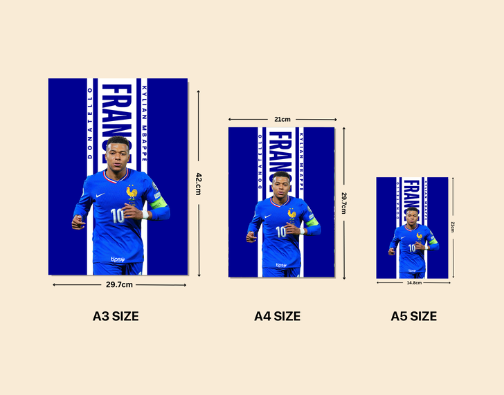 "MBAPPE - FRANCE" -Shiny & Sturdy Metallic Poster Art That Pops & Sticks