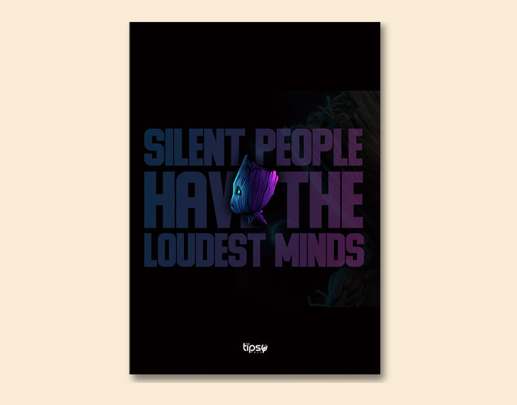 "LOUDEST MINDS" -Shiny & Sturdy Metallic Poster Art That Pops & Sticks