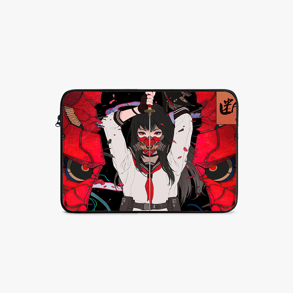 "SAMURAI - KATANA GIRL- ANIME EDITION" Laptop Sleeves:Bold Modern Design for Every Size