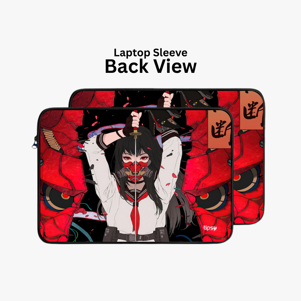 "SAMURAI - KATANA GIRL- ANIME EDITION" Laptop Sleeves:Bold Modern Design for Every Size