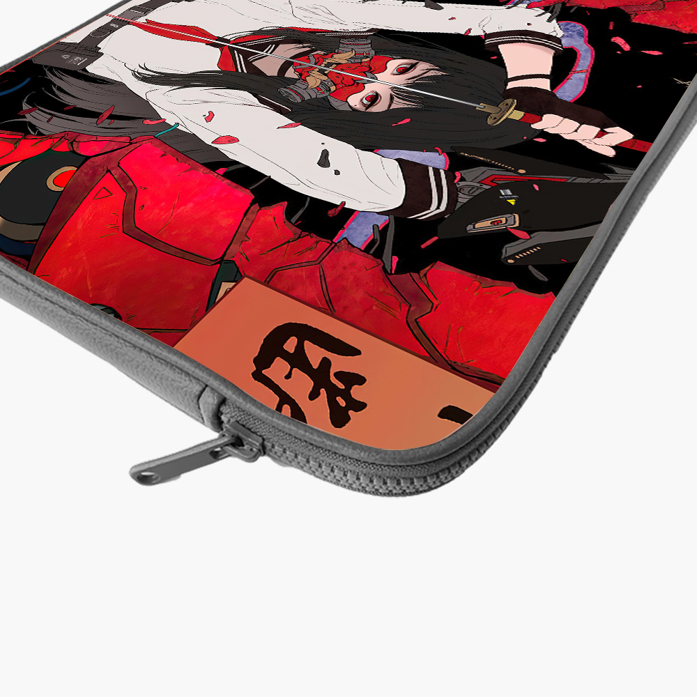 "SAMURAI - KATANA GIRL- ANIME EDITION" Laptop Sleeves:Bold Modern Design for Every Size