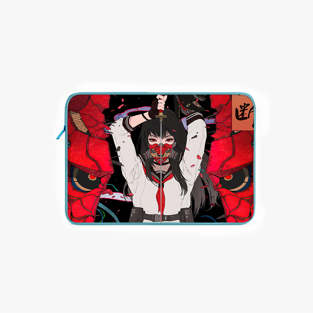 "SAMURAI - KATANA GIRL- ANIME EDITION" Laptop Sleeves:Bold Modern Design for Every Size