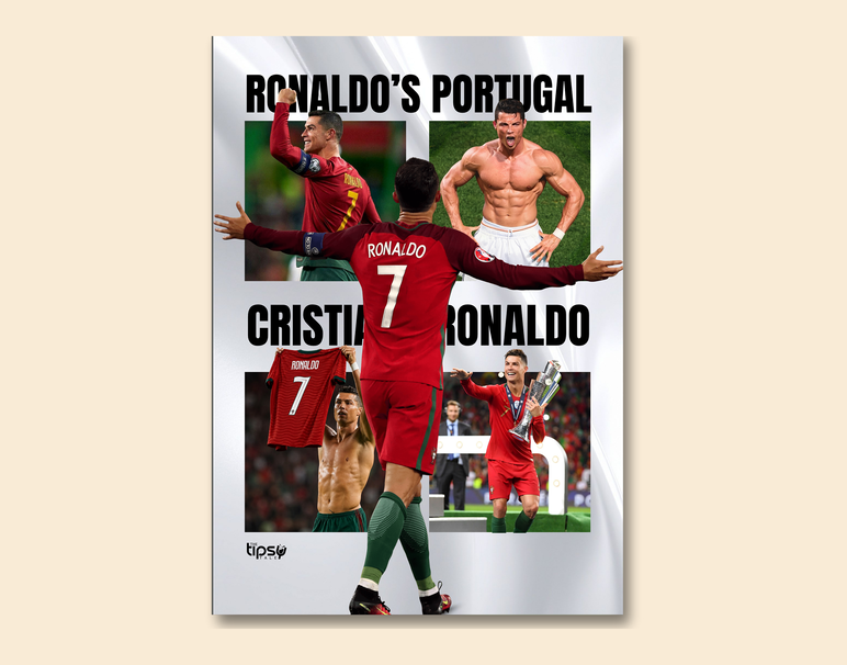 "RONALDO - ONE & ONLY" -Shiny & Sturdy Metallic Poster Art That Pops & Sticks