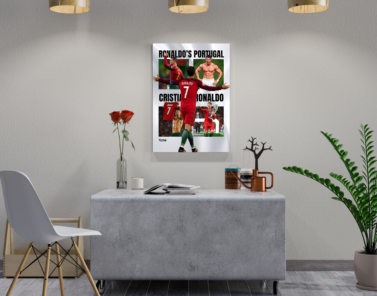 "RONALDO - ONE & ONLY" -Shiny & Sturdy Metallic Poster Art That Pops & Sticks