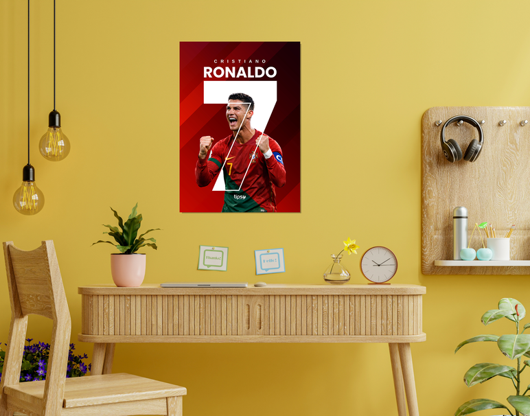 "CR7 - THE BRAND" -Shiny & Sturdy Metallic Poster Art That Pops & Sticks