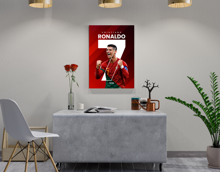 "CR7 - THE BRAND" -Shiny & Sturdy Metallic Poster Art That Pops & Sticks